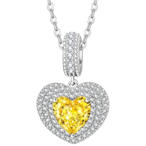 Kate Lynn Sterling Silver Heart Necklaces for Women, Birthday Gifts Christmas Gift for Women Anniversary Jewelry Gift for Her Eternal Love Jewelry for Girlfriend Wife Daughter