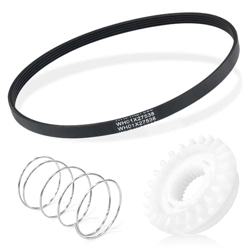 Earthtec Upgraded WH05X24185 Washing Machine Clutch，WH01X27538 Washer Drive Belt Fits for GE，WH01X24434 Washer Spring，Replacement Ge Washing Machine Parts AP6328256, PS12299369, 4587903, 290D1101P005