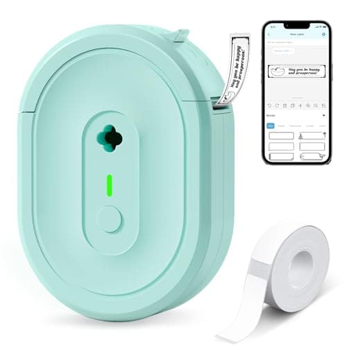 NDYIN N12 Label Maker Machine with 1 Tape Bluetooth Label Printer, Green