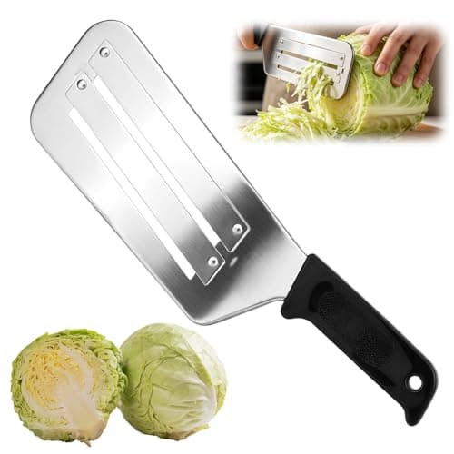 Goktvai Cabbage Shredder for Coleslaw Sauerkraut & Kimchi, Stainless Steel Dual Blade Vegetable Slicer Lettuce Shredder Mandoline Slicer for Fruit & Vegetable Kitchen Prep