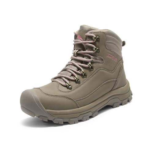 NORTIV 8 Women's Hiking Boots Waterproof Trekking Camping Trail Backpacking Boots for Outdoor,Size 7,Coffee,SNHB243W
