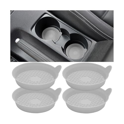 Mandark 4PCS 2.75 Inch Deep Silicone Cup Holder Coasters, Gray