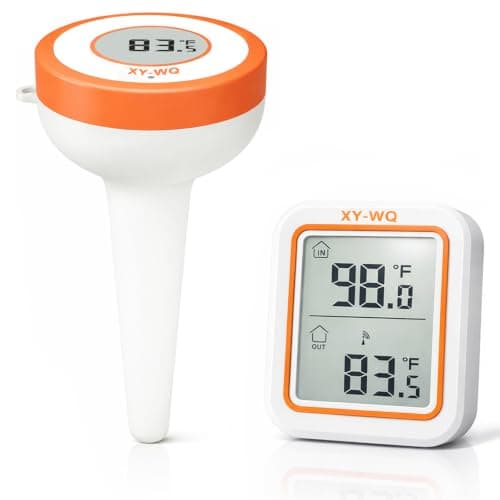 XY-WQ Wireless Pool Thermometer with Indoor Monitor, 500-ft Range, IPX8