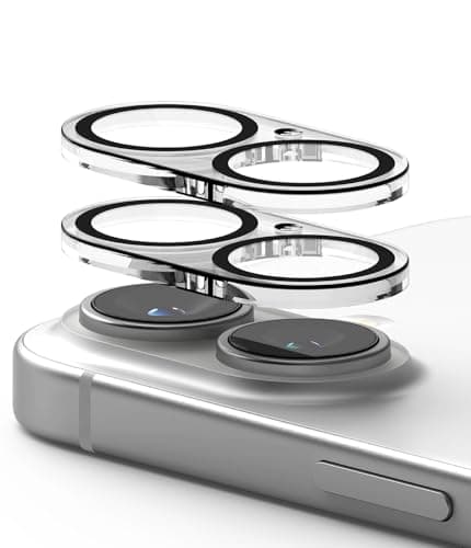 Ringke Camera Glass [Multi-Layer Protection] Compatible with iPhone 16 Plus and iPhone 16 Camera Lens Protector, Tempered Glass Cover - 2 Pack
