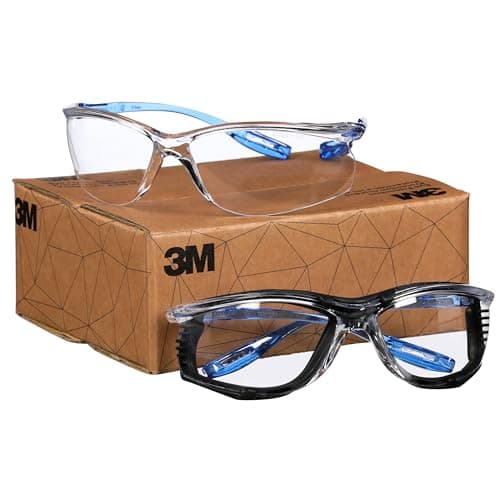 3M Safety Glasses, Virtua CCS and Virtua Sport CCS 2-Pack, Anti-Fog, Clear Lens, ANSI Z87, Corded Ear Plug Control System, Removable Foam Gasket