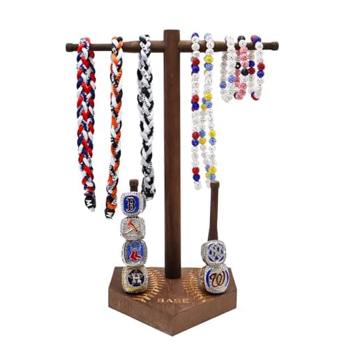 Wooden Baseball or Softball Drip Necklace Organizer Holder, Championship Ring Display Holder, Softball Ring Holder, Sports Ring Holder, Drip Necklace Championship Ring Holder Baseball Display Gift