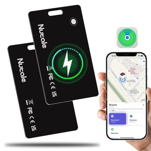 Nutale Rechargeable Wallet Tracker Tag Card, Works with Apple Find My