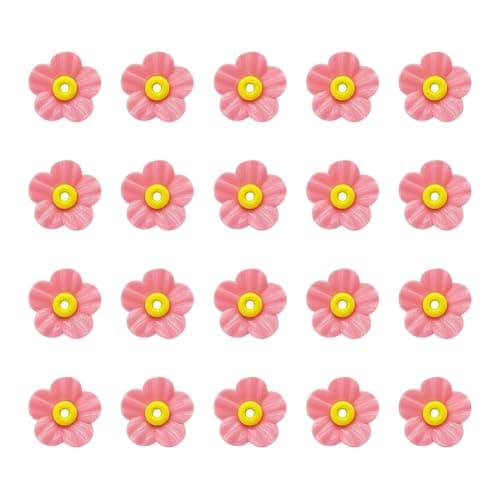 UUYYEO 20 Pcs Plastic Hummingbird Feeders Replacement Flowers Bird Feeder Feeding Ports Flower Hummingbird Feeders Humming Bird Feeder Bee Guards Pet Bird Feeder Replacement Parts for Outdoor