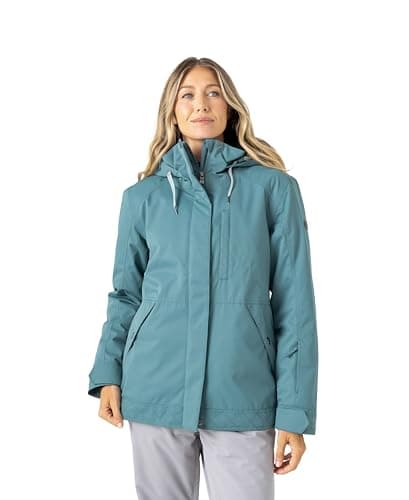 Roxy Women's Billie Jacket – 10K Waterproof Snow Jacket, Tailored Fit, PFAS-Free, Insulated, Sea Pine, X-Small