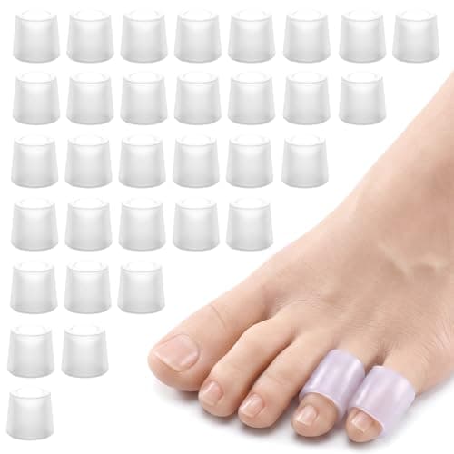 KFHENSOMR 36Pcs Toe Covers Pinky Toe Protector Soft Gel Toes Cushions