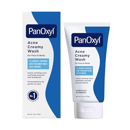 PanOxyl Antimicrobial Acne Creamy Wash, 4% Benzoyl Peroxide, 6 Ounce