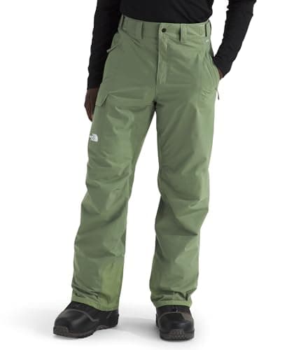The North Face Men's Freedom Pant - Waterproof, Non-Insulated Snow Pants for Ski & Snowboard, Cargo Pockets, Ankle Gaiters, Bark Mist, Large Short