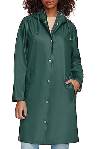 Levi's Women's Classic Hooded Rain Parka, Darkest Spruce, Large