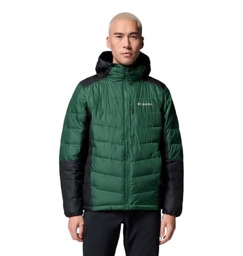 Columbia Mens Labyrinth Loop II Hooded Jacket, Rain Forest/Black, Small
