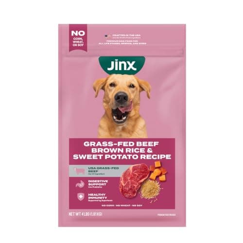 Jinx Dry Dog Food - Grass-Fed Beef, Brown Rice & Sweet Potato, 4lb