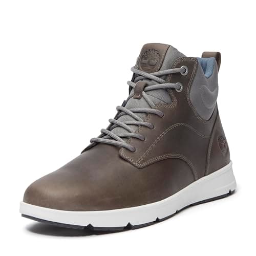 Timberland Men's Parker Street Mid Lace-Up Sneaker Boot, Dark Grey Full Grain, 7 Wide