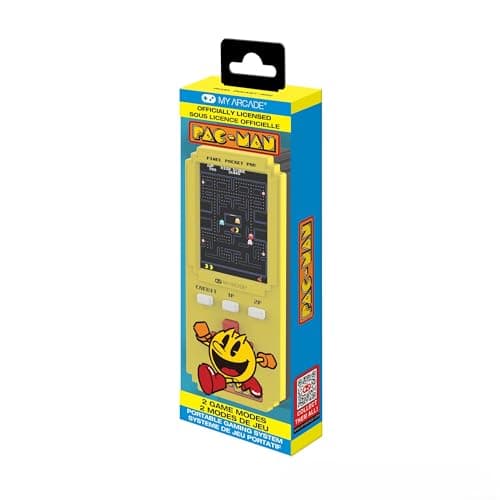 My Arcade Pac-Man Pixel Pocket Pro: Pac-Man Video Game, Portable Keychain Arcade, Retro Gaming, Pacman Toys