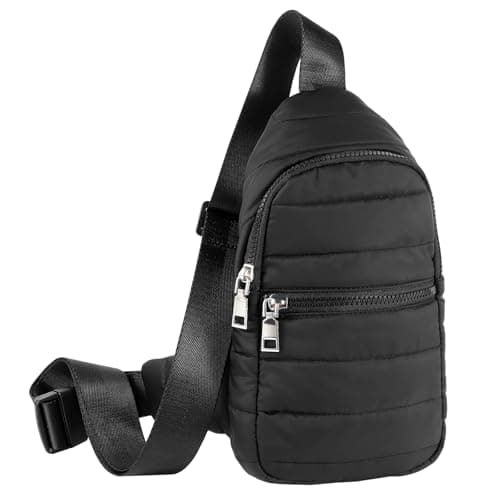 Sling Bag for Women Quilted Puffer Crossbody Bags Small Puffy Purse for Women