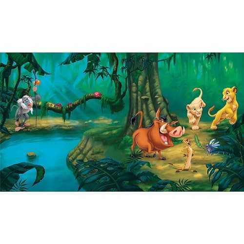 RoomMates JL1253M Lion King Water Activated Removable Wall Mural, 10.5 ft x 6 ft
