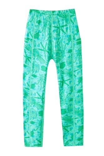Dovio UPF 50+ Kid's Swim Pants Swim Leggings for Boys and Girls Sun Protective (Starfish, 14)