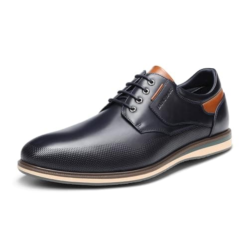 Bruno Marc Men's Casual Dress Shoes Business Formal Oxfords,Size 7.5W,Navy,LG19008MWIDE