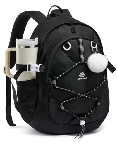 LOVEVOOK School Backpack for Teen Girls Ages 8-16, Cute Kids Travel Backpack with Chest Strap, Waterproof Student Bookbag Purse, Back to School Backpacks Fits 15.6 Inch Laptop & 40oz Tumbler