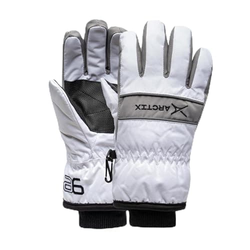 Arctix Kids' Whiteout Insulated Ski Gloves, White, Medium