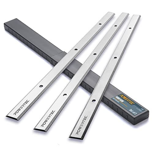 POWERTEC 13 Inch Planer Blades for WEN PL1303 6552T 6552, RIDGID R4331 R4850, Delta 22-590 22-555 22-580 Planer, Replacement for BP133K, BP133M, 22-591, 22-549, R4850-1 Planer Knives, Set of 3 (12827)