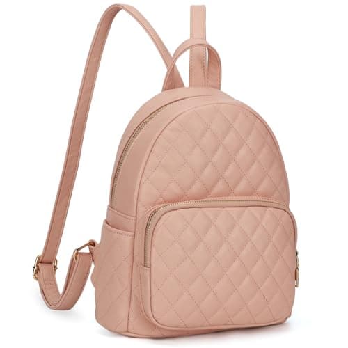 KL928 Quilted Mini Backpack for Women, PU Leather Backpack Purse Designer Satchel Bag, Small Casual Daypack for Ladies