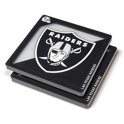 YouTheFan NFL Las Vegas Raiders 3D Logo Series Drink Coasters