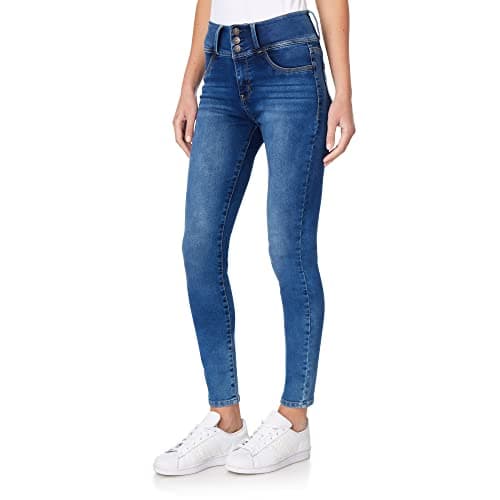 WallFlower Women's Sassy Skinny High-Rise Insta Soft Juniors Jeans (Standard and Plus), Kelly, 5
