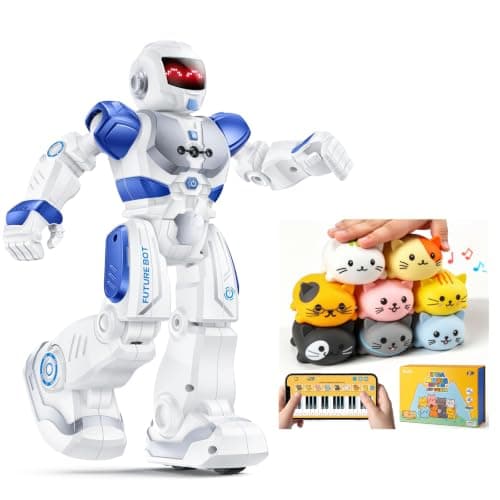 Ruko 1701A Cat Piano Keyboard and 6088 Classic Blue Robot