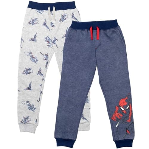 Marvel Spider-Man Toddler Boys 2 Pack Pants Blue/Grey 2T
