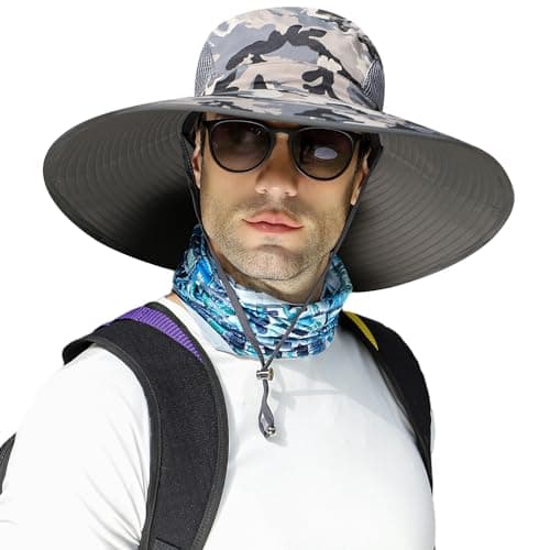 KAICAILA Oversize XL/XXL Sun Hat for Large Head Men Wide Brim Fishing Hat