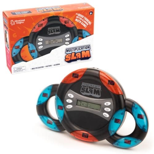 Educational Insights Multiplication Slam - 3rd Grade Math Games for Kids 8-12, Multiplication Learning Games for Kids, Handheld Electronic Math Game, Self-Teaching Elementary STEM Tools