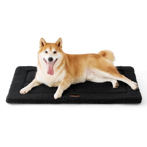 Bedsure Washable Dog Crate Bed for Large Dogs, Soft Foam Floor Pet Mat, Versatile Lightweight Pet Crate Pad for Cages