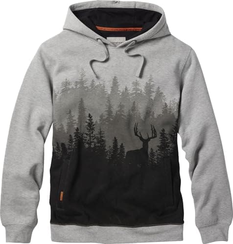 Legendary Whitetails Mens Printed Hoodie Pullover Hooded Sweatshirt, Medium Heather Gray, XX-Large