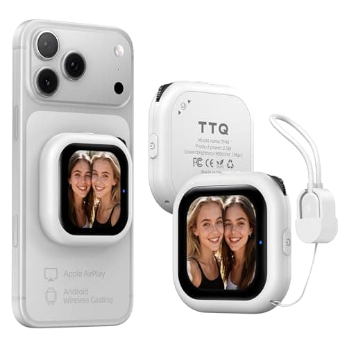 TTQ Wireless Vlog Selfie Monitor Screen, 4K AMOLED Display Bluetooth Remote