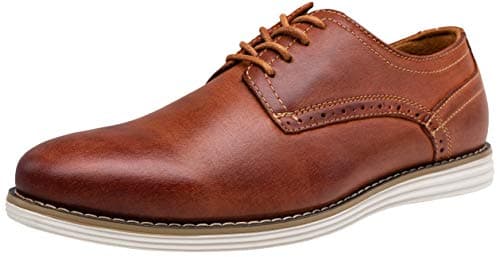 Vostey Men's Dress Shoes Leather Dress Shoes for Men Leather Oxford Shoes for Men Casual Dress Shoes for Men(BMY630 Oxblood 12)