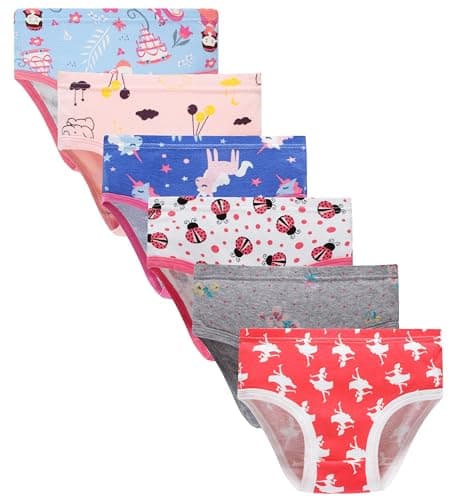 Boboking Girls Soft Panties Kids Soft Underwear Toddler Cotton Briefs 5yrs