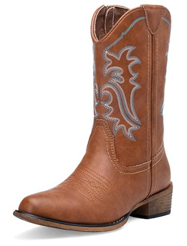 Jeossy Brown Cowboy Boots for Women Western Cowgirl Boots Size 9.5,9806