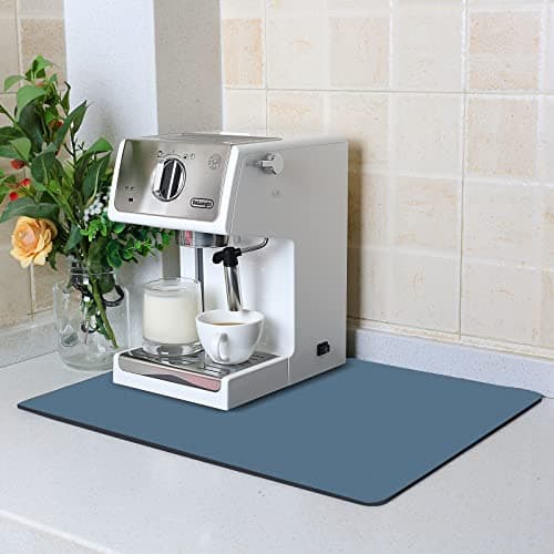 ZLR Countertop Coffee Mat for Keurig & Nespresso, 12"x16", Navy Blue