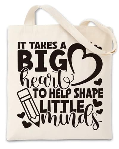Geondos Teacher Gifts for Women, Aesthetic Travel Beach Bag, Reusable Grocery Shopping Bag for Lady Casual Vacation, Shopping, Work, Gym