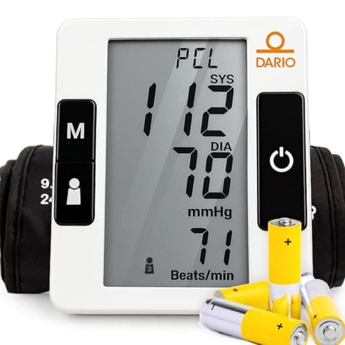Dario Premium Blood Pressure Monitor for Home Use – Smart, Reliable & Easy to Use, Adjustable Arm Cuff (8.75–16.5"), Bluetooth App & Carrying Case