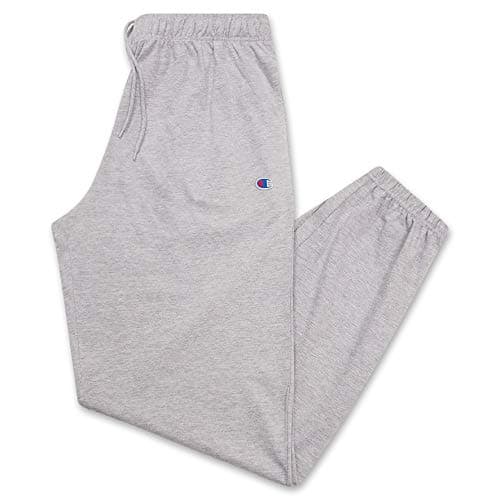 Champion Big and Tall Lightweight Sweatpants for Men - Jersey Cotton Jogger Pants Heather Grey