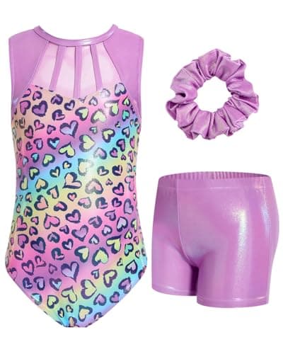 JiAmy Gymnastics Leotards for Girls Sleeveless Unitards Tumbling Outfits