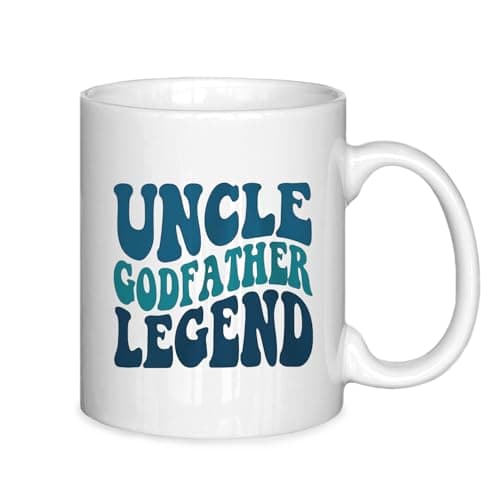 ignytiger Uncle Godfather Legend Mug, Uncles Coffee Cup, Gifts for Uncle Godfather Men, Ceramic Coffee Mug 11 oz