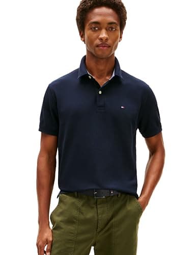 Tommy Hilfiger Men's Short Sleeve Polo Shirt in Custom Fit