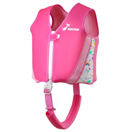 Toddler Swim Vest for 2-3 Years, Neoprene Kids Swimming Trainer Jacket with Removable Buoyancy Pads, Adjustable Safety Strap & Secure Zip, Pool Floaties Vest for Boys Girls 33-41 lbs