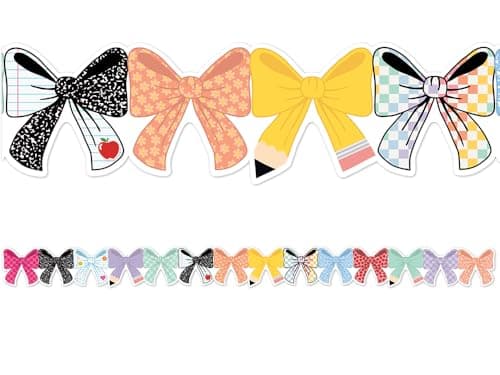 Teacher Created Resources Cool for School Bows Die-Cut Border Trim (TCR9356)